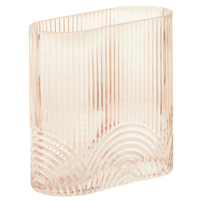 Pink Reeded Glass Vase Accessories