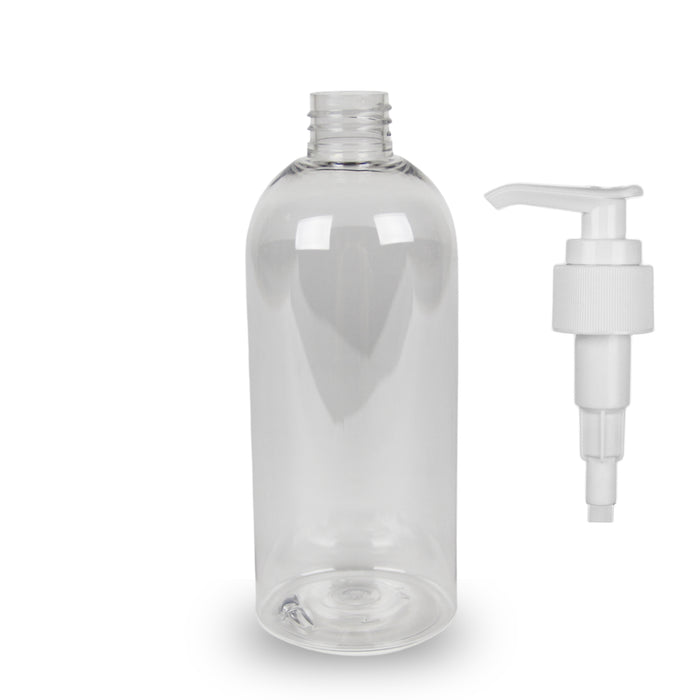 Plastic Bottle PET 'Semi Squat' - 500ml - (Lotion Pump) - 28mm (28/410)