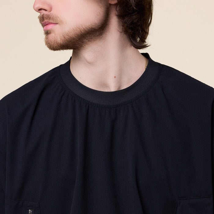 Poliquant - Short Sleeve Layered Pullover - Black