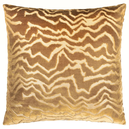 Polter Amber Velvet Pattern Feather Filled Cushion - 50x50cm Textiles