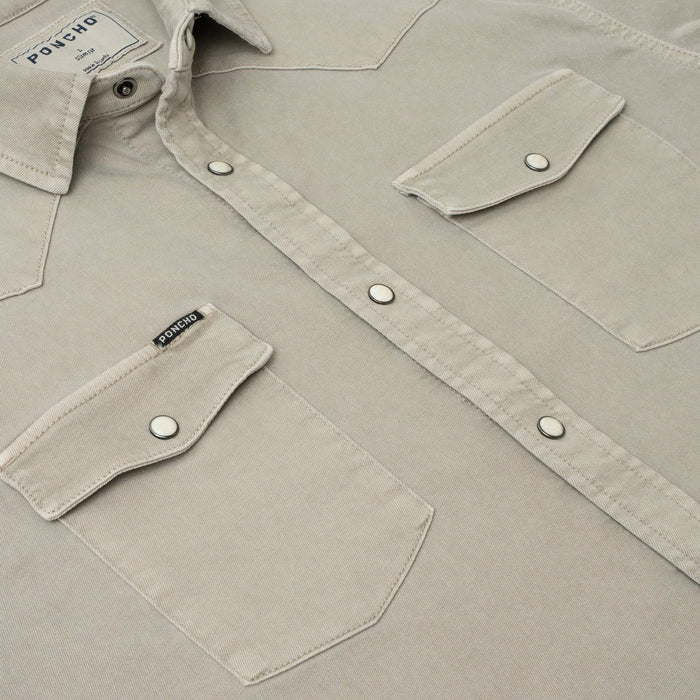Poncho Men's Denim Western Performance Long Sleeve - The Stockton