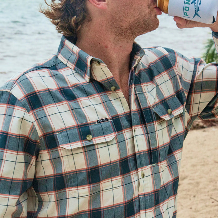 Poncho Men's Performance Flannel - The Half Moon