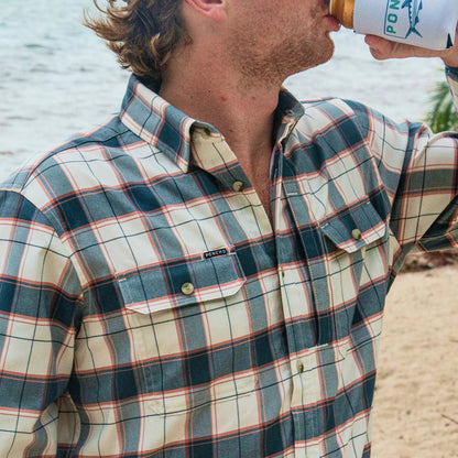 Poncho Men's Performance Flannel - The Half Moon