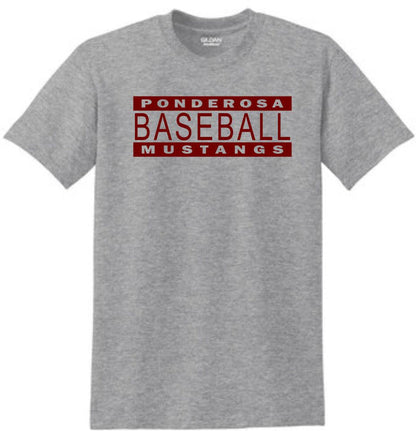Pondo Baseball Basic BARS Tee- Matte or Glitter