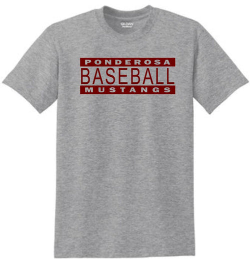 Pondo Baseball Basic BARS Tee- Matte or Glitter