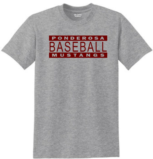 Pondo Baseball Basic BARS Tee- Matte or Glitter