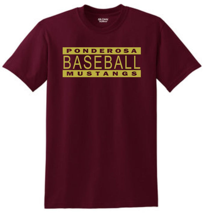 Pondo Baseball Basic BARS Tee- Matte or Glitter