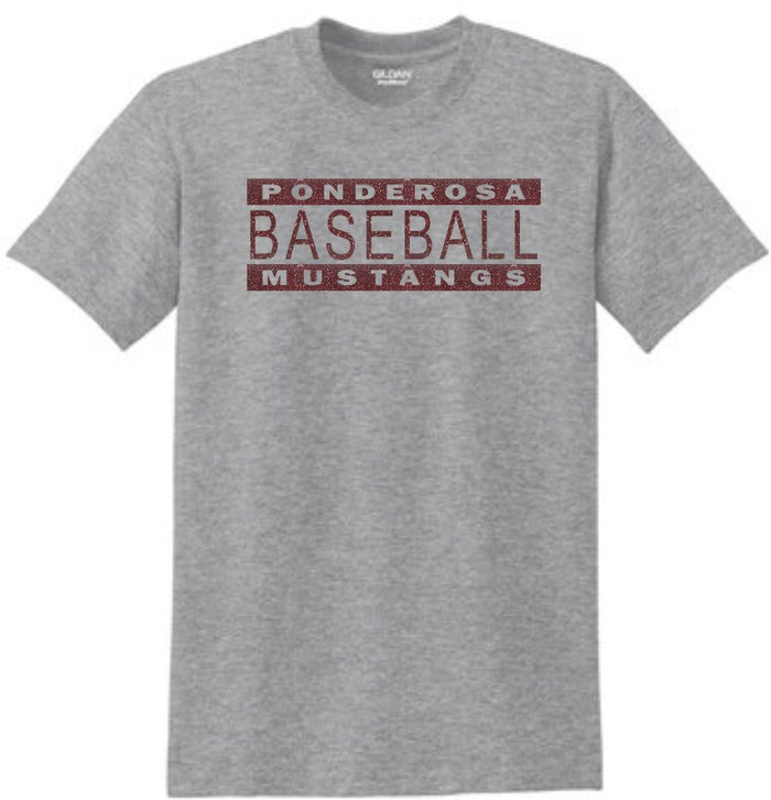 Pondo Baseball Basic BARS Tee- Matte or Glitter