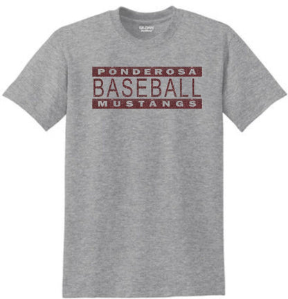 Pondo Baseball Basic BARS Tee- Matte or Glitter