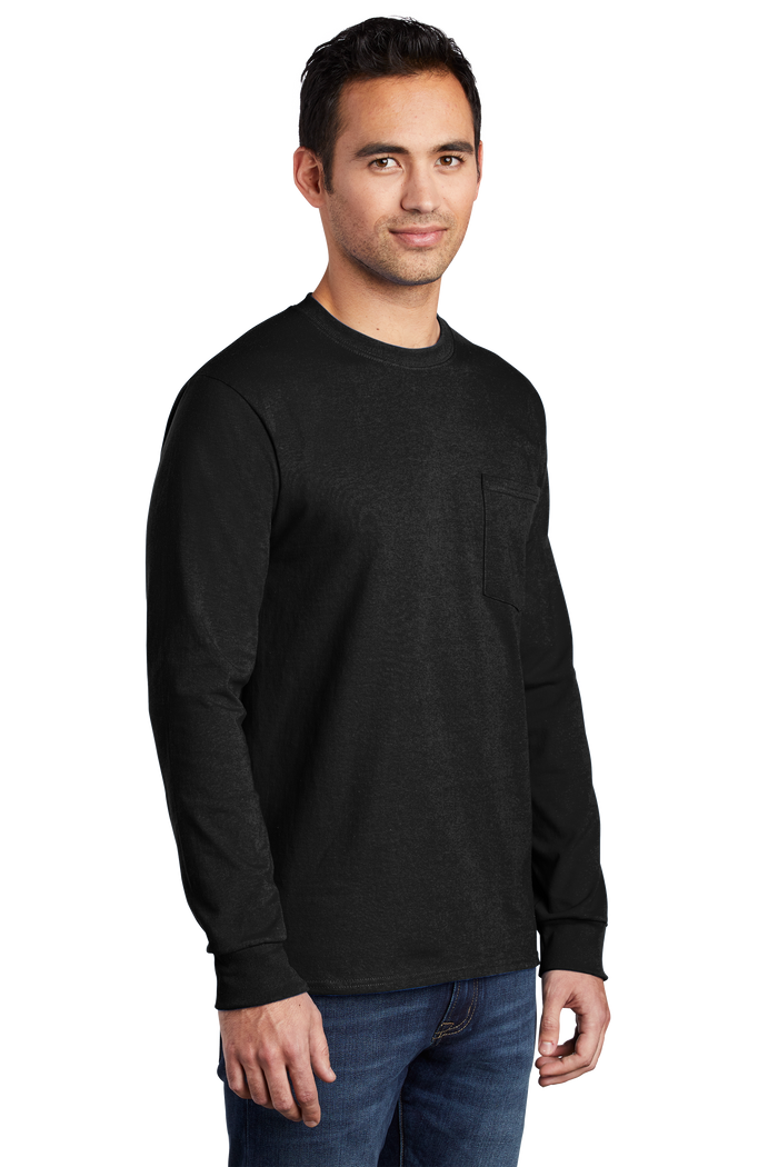 Port & Company® Long Sleeve Essential Pocket Tee