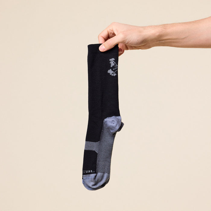 Portal - Pattern Active Sock - Black Beauty / Reflective