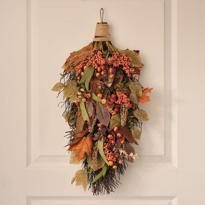 Pre Lit Maple Orchard Autumn Wreath & Bough