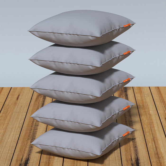 Premium|Fiber|Cushion|Fillers|Grey|Set|of|5