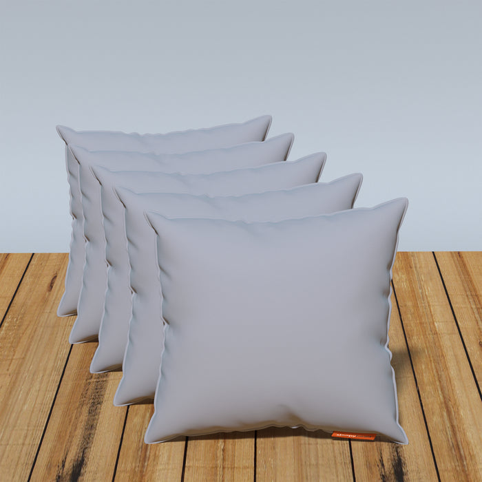 Premium|Fiber|Cushion|Fillers|Grey|Set|of|5