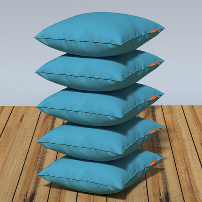 Premium|Fiber|Cushion|Fillers|Ocean|Blue|Set|of|5
