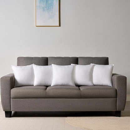 Premium|Fiber|Cushion|Fillers|White|Set|of|5