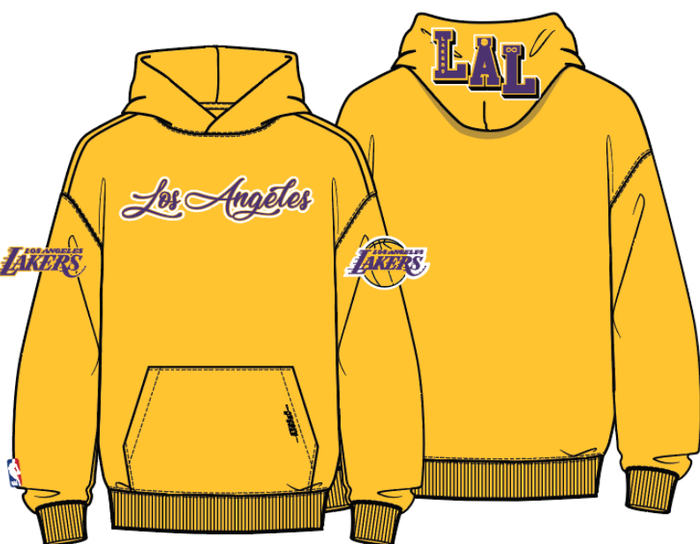 PRO STANDARD LOS ANGELES LAKERS CITY SIGNATURE HOODIE - BLL5515840- YELLOW