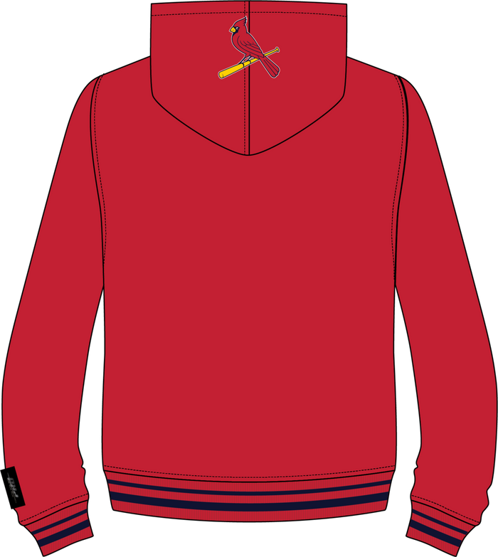 PRO STANDARD ST. LOUIS CARDINALS SCRIPT TAIL HOODIE - LSC5314436- RED