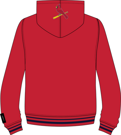 PRO STANDARD ST. LOUIS CARDINALS SCRIPT TAIL HOODIE - LSC5314436- RED
