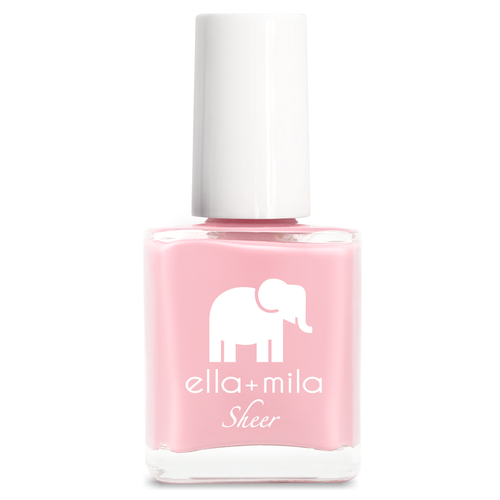Pure pink peach tint sheer nail polish bottle – ella+mila Sheer