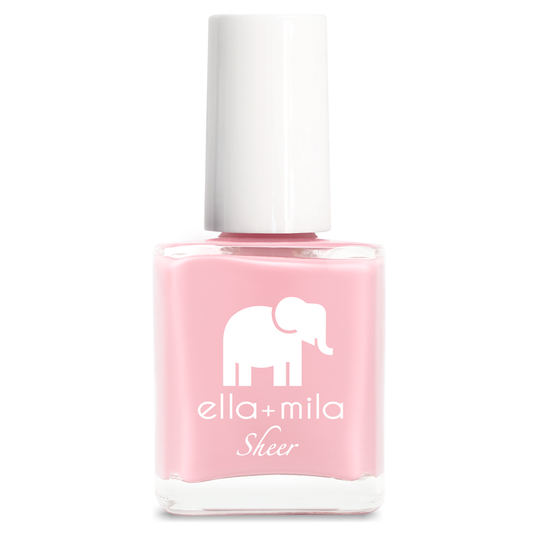 Pure pink peach tint sheer nail polish bottle – ella+mila Sheer