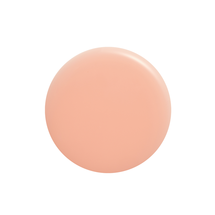 Pure pink peach tint sheer nail polish color swatch