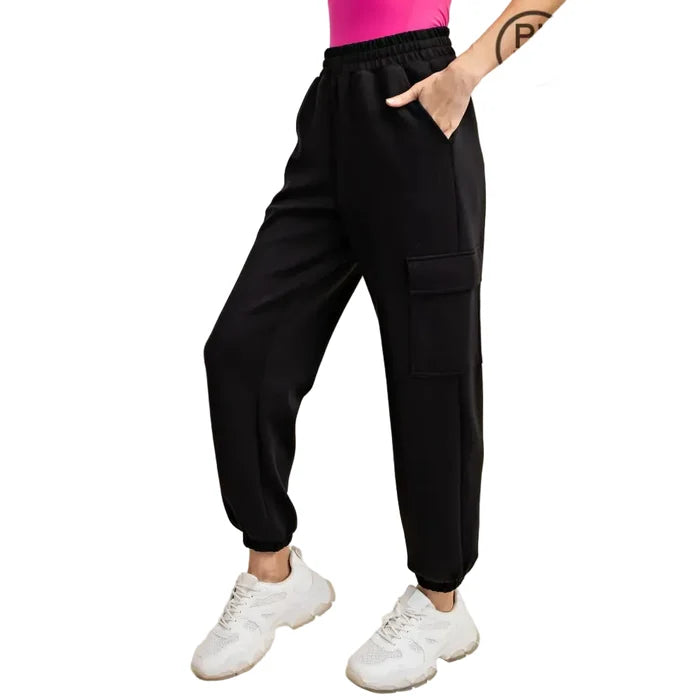 Rae Mode Women's Modal Scuba Cargo Joggers