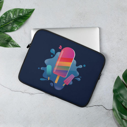 Rainbow Popsicle Splashed! Laptop Sleeve - Billyforce Shop