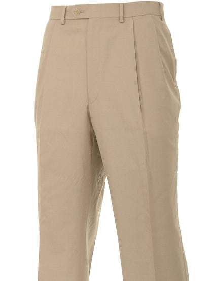 Ralph Lauren PANTS Ralph Lauren Classic Fit Solid Taupe Tan Pleated Washable Dress Pants