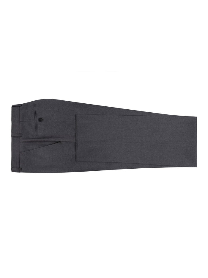 Raphael Men's Washable Flat Front Slim Fit Gray Dress Pants - The Suit Depot