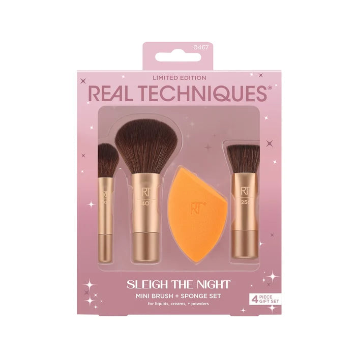 Real Techniques Sleigh The Night Mini Brush + Sponge Set