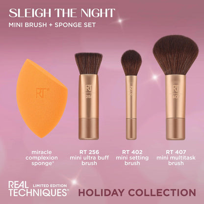 Real Techniques Sleigh The Night Mini Brush + Sponge Set