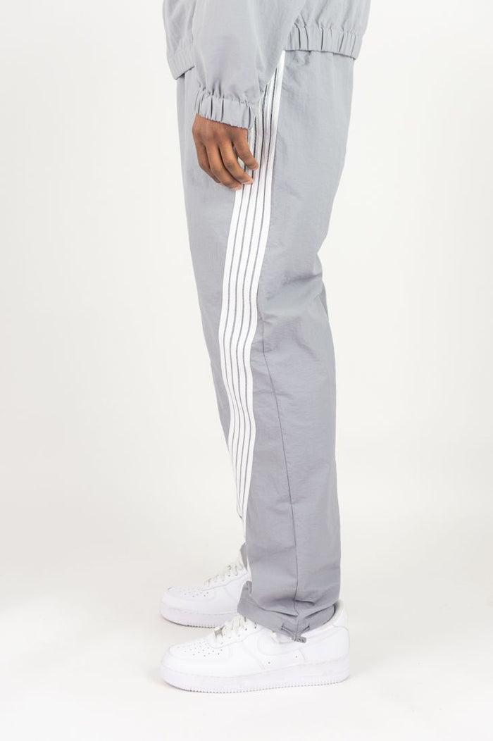 REBEL MINDS STRIPE NYLON PANTS - A00-14405 - GREY