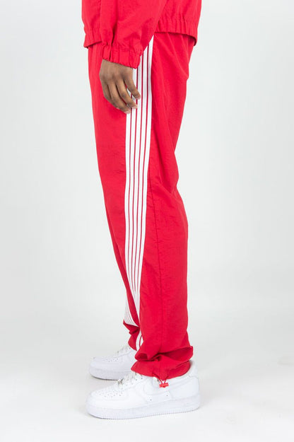 REBEL MINDS STRIPE NYLON PANTS - A00-14405 - RED