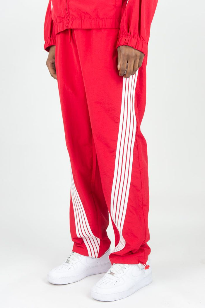 REBEL MINDS STRIPE NYLON PANTS - A00-14405 - RED