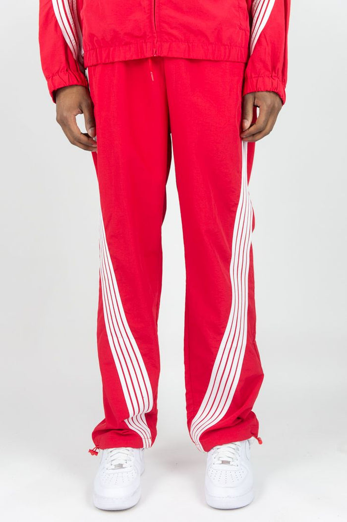 REBEL MINDS STRIPE NYLON PANTS - A00-14405 - RED