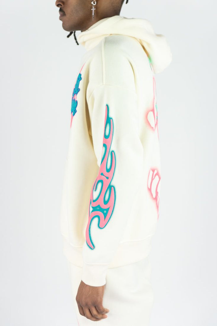 REBEL MINDS TRUST NO ONE FLEECE SET - 152-313SET - CREAM