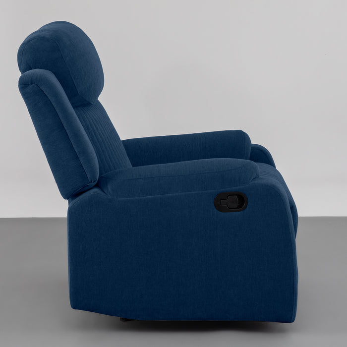 Recliner|R6|Single|Seater|Fabric|Recliner|Berry|Blue
