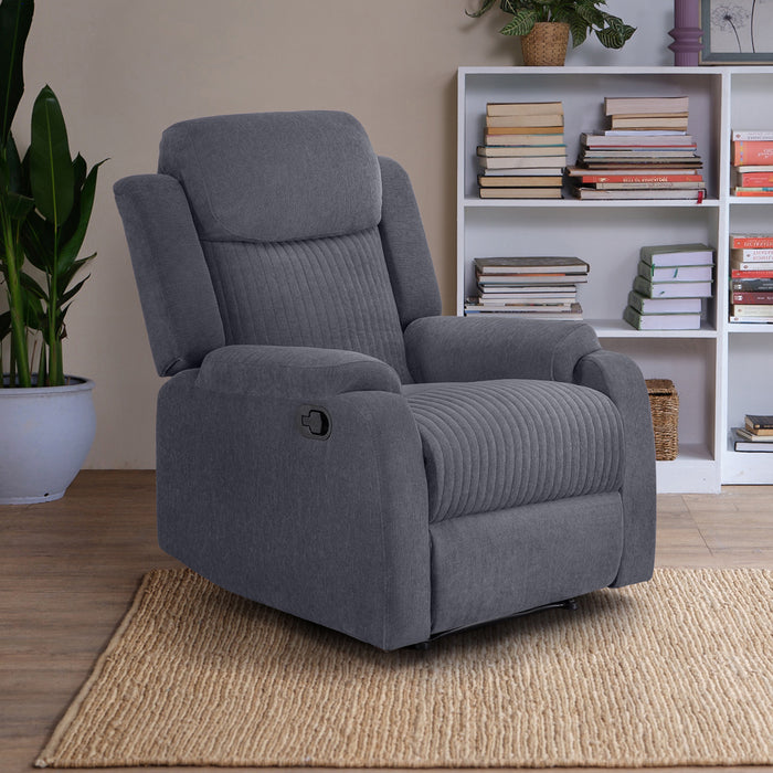 Recliner|R6|Single|Seater|Fabric|Recliner|Sesame|Grey