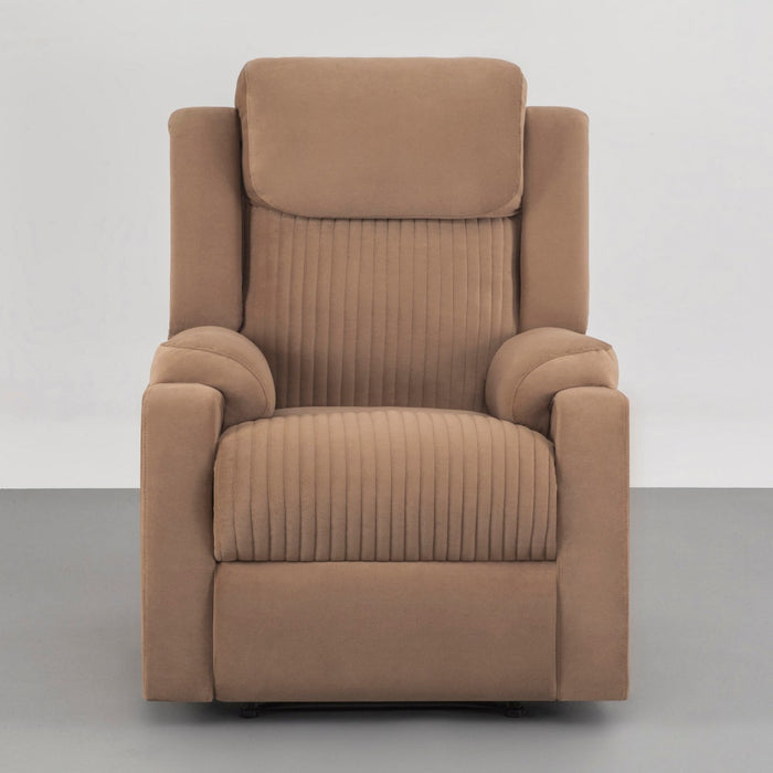 Recliner|R6|Single|Seater|Suede|Fabric|Recliner|Mocha|Brown