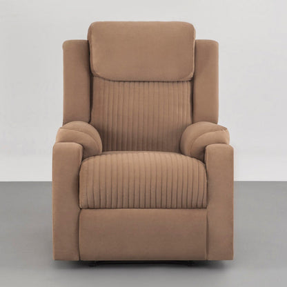 Recliner|R6|Single|Seater|Suede|Fabric|Recliner|Mocha|Brown