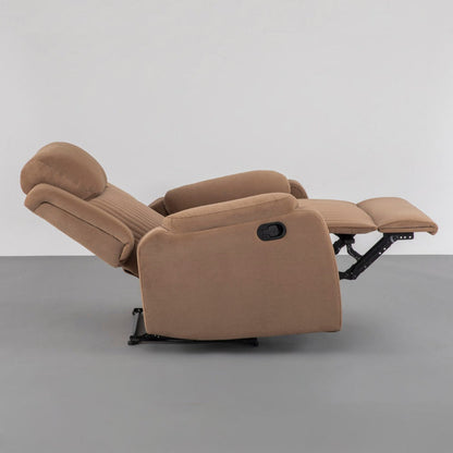 Recliner|R6|Single|Seater|Suede|Fabric|Recliner|Mocha|Brown