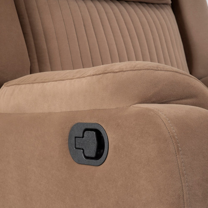 Recliner|R6|Single|Seater|Suede|Fabric|Recliner|Mocha|Brown