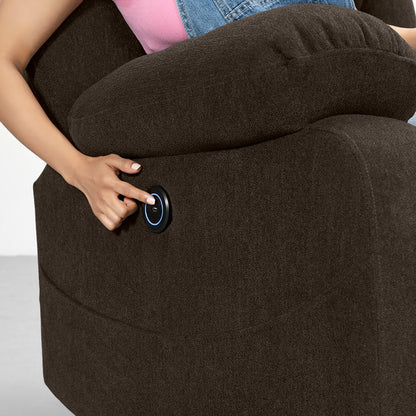 Recliner|R7|Motorized|Fabric|Recliner|Egyptian|Brown|One|Seater