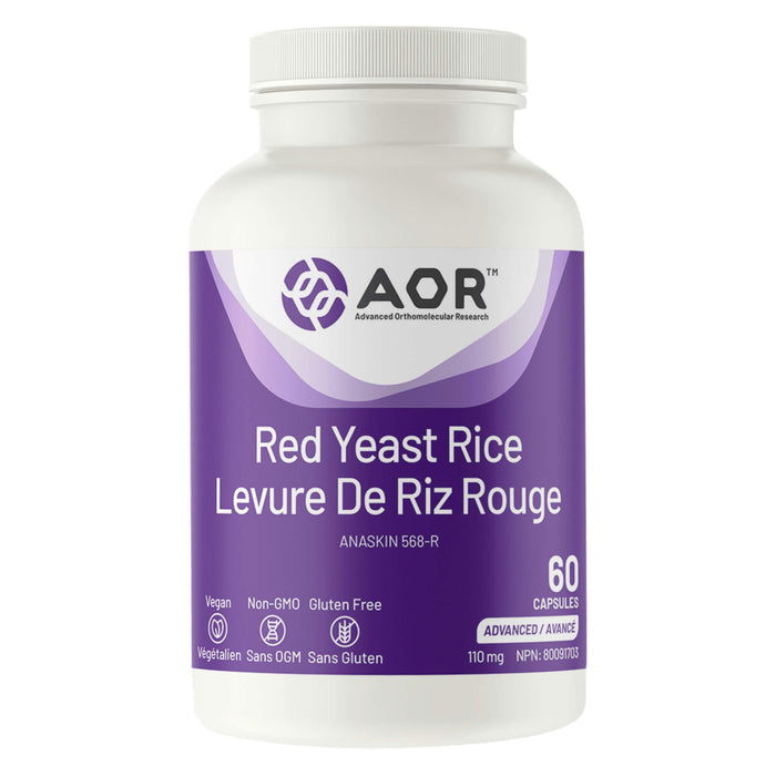 Bottle of AOR Red Yeast Rice 60 Capsules