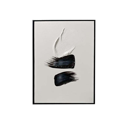 Regent Monochrome 3D Paint Stroke Effect Canvas Wall Art - II Accessories