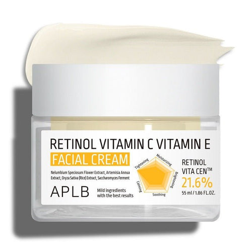 RETINOL VITAMIN C VITAMIN E FACIAL CREAM - Crema de Fata cu Retinol, Vitamina C si Vitamina E - skinseen.ro