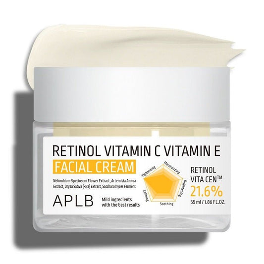 RETINOL VITAMIN C VITAMIN E FACIAL CREAM - Crema de Fata cu Retinol, Vitamina C si Vitamina E - skinseen.ro