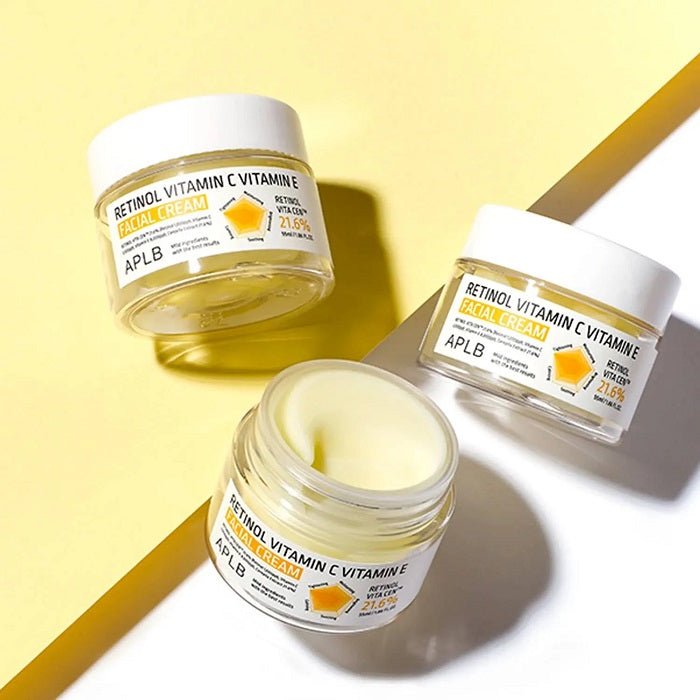 RETINOL VITAMIN C VITAMIN E FACIAL CREAM - Crema de Fata cu Retinol, Vitamina C si Vitamina E - skinseen.ro