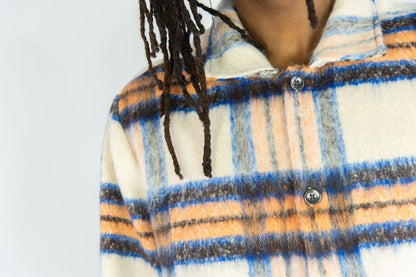 RINGSPUN MOHAIR FLANNEL SHACKET JACKET - 342-784 - ORANGE
